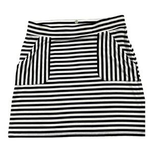 Dankini Skirt | Black /Cream Stripes w/Pockets | Size Small